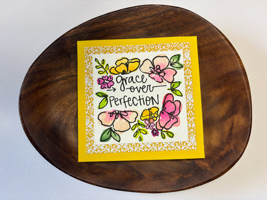 Grace Over Perfection - Mini Painting